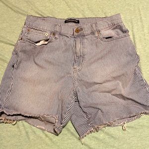 Striped high waisted Calvin Klein shorts